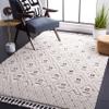 SAFAVIEH Area Rug 8x10 - Marrakech Collection - Large - Ivory & Grey, Moroccan Boho Tribal Tassel Design, Non-Shedding & Easy Cleaning, Ideal for Living Room, Bedroom, Office, Dining Space (MRK546A) view 1