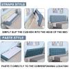 ZZYK King Size Adult Headboard Backrest Upholstered Button Reading Pillow Lumbar Support Bolster Wedge Cushion Couch Bed Pad Bunk Bed Bolster with Removable Cover,Blue,Paste 78.7"/200cm view 2