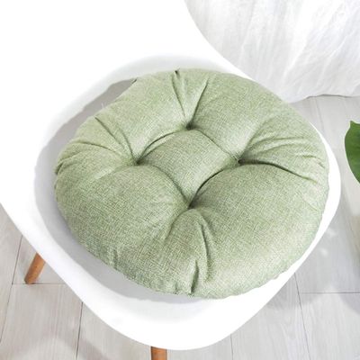 vctops 20" Round Bar Stool Cushion, Linen Fabric and Thick Padding, Comfortable Sitting for Round Wooden/Metal Stools Mocha Green