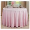 Occasion Gallery Pink 100% Polyester Solid Classic Everyday Design Dining Room or Kitchen Tablecloth, 132" Round (1 Piece) view 1