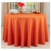 Occasion Gallery Pumpkin Orange 100% Polyester Solid Classic Everyday Design Dining Room or Kitchen Tablecloth, 132" Round (1 Piece) view 1