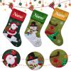 Westpearl Christmas Stockings Personalized Set of 6 Custom Christmas Stockings Customized Xmas Stocking with Name Family Ornament for Xmas Holiday Decoration-White Mixed 123 view 3