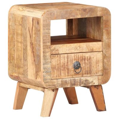 ZQQLVOO Bedside Cabinet,Storage Organizer,File Cabinet,Kitchen Cabinet,Bookcases,Craft Table,Office Storage Cabinet,for Dining Room,Hallway,Living Room, 11.8"x11.8"x16.1" Rough Mango Wood