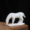 DECRZPB Ceramic Ornament White Horse Figurine Animal Handcrafted Sculpture Ornament Arts Home Office Desktop Decor Wedding Gift view 1