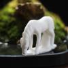 DECRZPB Ceramic Ornament White Horse Figurine Animal Handcrafted Sculpture Ornament Arts Home Office Desktop Decor Wedding Gift view 2