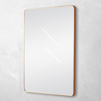 15.7x23.6in Wall Mirror for Bathroom Black/Gold Metal Frame Decorative Rectangular Bathroom Mirror, Vanity Mirror for Entryways, Living Rooms, Bathrooms(Horizontal/Vertical) (Color : Gold, Size : 40