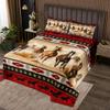 Aztec Bedspread African Tribal Horse Printed Quilted,Farm Animals Coverlet Set Ethnic Tribe Arrow Dream Catcher Quilt Set Queen,Southwest Native Exotic Nordic Style Room Decor view 1