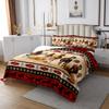 Aztec Bedspread African Tribal Horse Printed Quilted,Farm Animals Coverlet Set Ethnic Tribe Arrow Dream Catcher Quilt Set Queen,Southwest Native Exotic Nordic Style Room Decor view 3