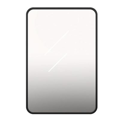 15.7x23.6in Wall Mirror for Bathroom Black/Gold Metal Frame Decorative Rectangular Bathroom Mirror, Vanity Mirror for Entryways, Living Rooms, Bathrooms(Horizontal/Vertical) (Color : Black, Size : 5
