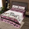 Aztec Bedspread African Tribal Horse Printed Quilted,Farm Animals Coverlet Set Ethnic Tribe Arrow Dream Catcher Quilt Set Twin,Southwest Native Exotic Nordic Style Room Decor view 1