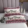 Aztec Bedspread African Tribal Horse Printed Quilted,Farm Animals Coverlet Set Ethnic Tribe Arrow Dream Catcher Quilt Set Twin,Southwest Native Exotic Nordic Style Room Decor view 4