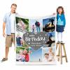 MyPupSocks Custom Family Photo Collage Blanket with Name from Son/Daughter to Dad, Personalized Picture Throw Blankets Gifts for Dad/Husband Birthday Christmas Fathers Day 60"x80" view 3