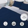 1Pcs Comforter 100% Egyptian Cotton 800 Thread Count - Super King Plus Size (120" x120") Inch,Soft and Breathable Comforter - Navy Blue Solid view 4