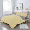 3Pcs Comforter Set 100% Egyptian Cotton 800 Thread Count - Oversized Queen Size (98" x 98") Inch,Soft and Breathable Comforter Set - Ivory Solid view 1
