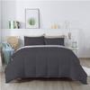 1Pcs Comforter 100% Egyptian Cotton 800 Thread Count - Super King Plus Size (120" x120") Inch,Soft and Breathable Comforter - Dark Grey Solid view 2