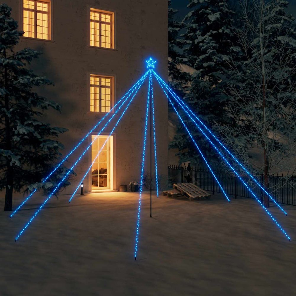 Christmas Tree Lights,Christmas Ornaments,Christmas Tree Decorations,Outdoor Indoor Holiday Decorations,Transformer is Included,Includes Craft Star a Top, 800 LEDs Blue 16.4'