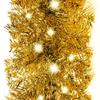 Christmas Garland with LED Lights,Christmas Ornaments,Christmas Tree Decorations,Holiday Wedding Party Decoration,Outdoor Indoor Holiday Decorations,with USB Connection, 787.4" Gold view 3