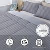 1Pcs Comforter 100% Egyptian Cotton 800 Thread Count - Super King Plus Size (120" x120") Inch,Soft and Breathable Comforter - Silver Stripe view 4