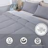 1Pcs Comforter 100% Egyptian Cotton 800 Thread Count - Super King Plus Size (120" x120") Inch,Soft and Breathable Comforter - Silver Solid view 4