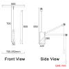 Adjustable Pull Down Closet Rod, Wardrobe Lift Collapsible Aluminium Retractable Cabinet Rail Lifter Hanger Organizer Storage System for Wardrobe Bedroom,S1,890to1210mm view 2