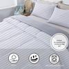 1Pcs Comforter 100% Egyptian Cotton 800 Thread Count - Super King Plus Size (120" x120") Inch,Soft and Breathable Comforter - White Stripe view 4