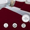 1Pcs Comforter 100% Egyptian Cotton 800 Thread Count - Super King Plus Size (120" x120") Inch,Soft and Breathable Comforter - Burgundy Solid view 4