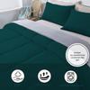 1Pcs Comforter 100% Egyptian Cotton 800 Thread Count - Super King Plus Size (120" x120") Inch,Soft and Breathable Comforter - Teal Solid view 4