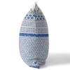 HomeRoots White and Pink Broadcloth 16 Blue Lavender Patch Indoor Outdoor Throw Pillow view 2