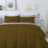 1Pcs Comforter 100% Egyptian Cotton 800 Thread Count - Super King Plus Size (120" x120") Inch,Soft and Breathable Comforter - Taupe Stripe view 3