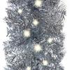 Christmas Garland with LED Lights,Christmas Ornaments,Christmas Tree Decorations,Holiday Wedding Party Decoration,Outdoor Indoor Holiday Decorations,with USB Connection, 787.4" Silver view 3