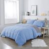 3Pcs Comforter Set 100% Egyptian Cotton 800 Thread Count - Super King Plus Size (120" x120") Inch,Soft and Breathable Comforter Set - Light Blue Solid view 1