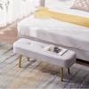 Bedroom End of Bed Bench Upholstered Bed End Stool Bedroom Living Room Door Changing Shoe Stool Sofa Footstool Simple Long Strip Shoe Stool Home Low Stool Ottoman Couch Bench ( Color : A , Size : 80x3 view 2