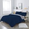 1Pcs Comforter 100% Egyptian Cotton 800 Thread Count - Super King Plus Size (120" x120") Inch,Soft and Breathable Comforter - Navy Blue Stripe view 1