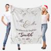 Custom Mr and Mrs Est.2022 Blanket Gift, Personalized Wedding Gifts for Couples Newlyweds Bride to Be Newly Engaged Bridal Shower Anniversary view 2