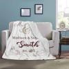 Custom Mr and Mrs Est.2022 Blanket Gift, Personalized Wedding Gifts for Couples Newlyweds Bride to Be Newly Engaged Bridal Shower Anniversary view 4