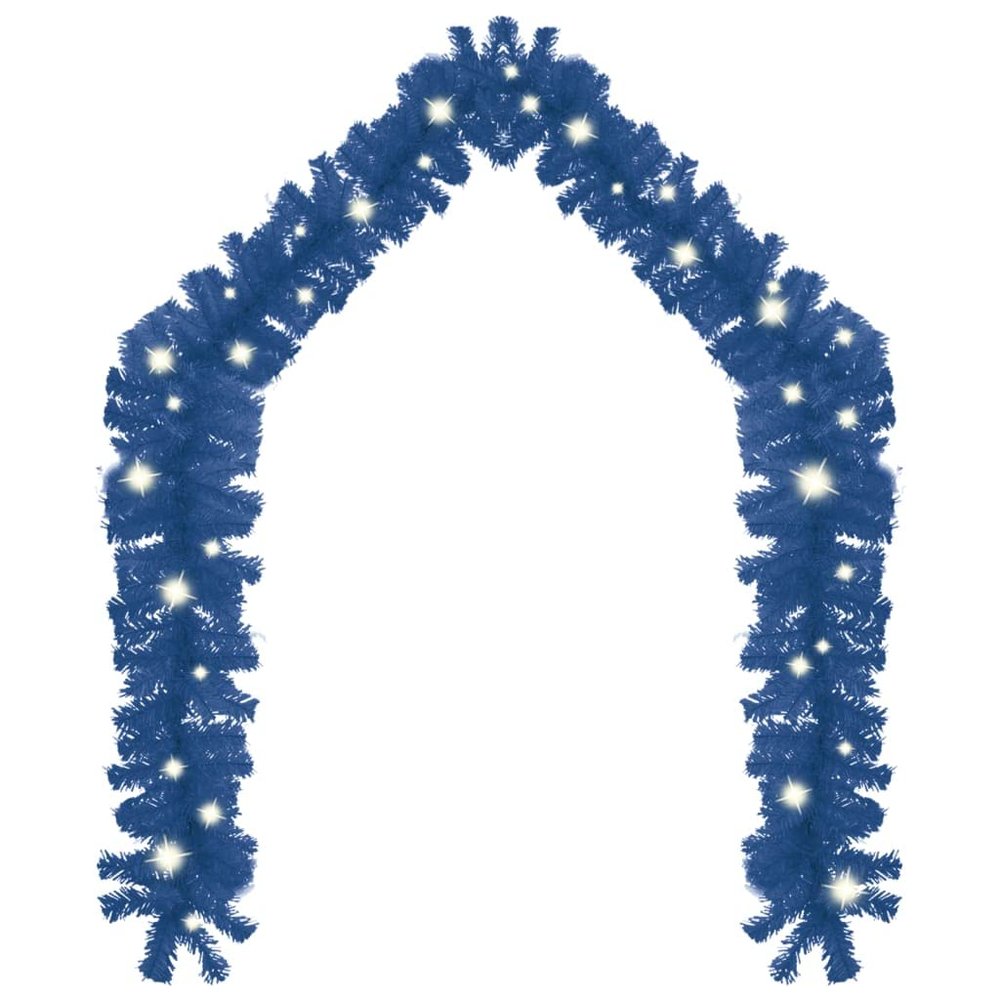 Christmas Garland with LED Lights,Christmas Ornaments,Christmas Tree Decorations,Holiday Wedding Party Decoration,Outdoor Indoor Holiday Decorations,with USB Connection, 787.4" Blue