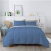 1Pcs Comforter 100% Egyptian Cotton 800 Thread Count - Super King Plus Size (120" x120") Inch,Soft and Breathable Comforter - Medium Blue Solid view 2
