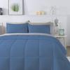 1Pcs Comforter 100% Egyptian Cotton 800 Thread Count - Super King Plus Size (120" x120") Inch,Soft and Breathable Comforter - Medium Blue Solid view 3