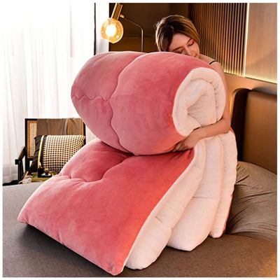 ZTGL Winter Quilt, Thicken Warm Flannel Fleece Blanket, Double-Sided Velvet Comforter Core for Double Bed, Winter Warm Bedding Plush Blanket for Home Bedroom,Pink,200x230cm/3kg