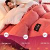 ZTGL Winter Quilt, Thicken Warm Flannel Fleece Blanket, Double-Sided Velvet Comforter Core for Double Bed, Winter Warm Bedding Plush Blanket for Home Bedroom,Pink,200x230cm/3kg view 4