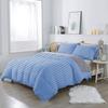 1Pcs Comforter 100% Egyptian Cotton 800 Thread Count - Super King Plus Size (120" x120") Inch,Soft and Breathable Comforter - Light Blue Stripe view 1