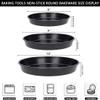 Anjali Enterprises Carbon Steel Pizza Tray for Microwave Oven Non Stick Baking Pizza Pan - Set of 3 - Black - (20 cm - 23 cm - 25 cm) view 2
