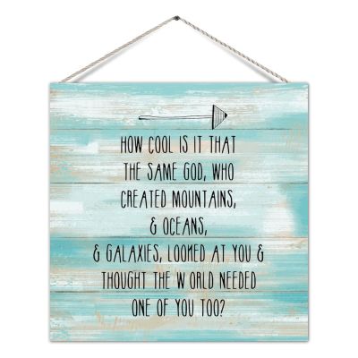 Antique Wood Pallet Sign How Cool is It That The Same God Decorative Wood Family Sign Wall Hanging Plaque Antique Wood Plank Hanging Plaque for Porch Living Room Wall Decor 16x16 Inch