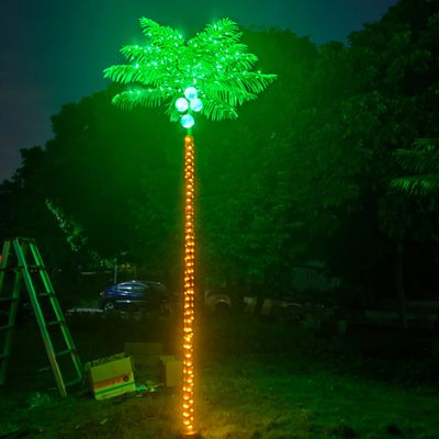 Fairyrain Artificial Palm Tree 9.5FT 305Led Outdoor Lighted Palm Trees