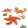 1Pc Handmade Ceramic Starfish Tile, Coastal Wall Decor For Home, Swimingpool Aquarium or Fish Tank, Beach Lover Gift for Women (14cm/5.2in Diameter, Orange) view 2