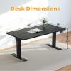 CubiCubi Electric Standing Desk, 40 x 24 Inches Height Adjustable Sit Stand Desk, Ergonomic Home Office Computer Workstation, Black view 2