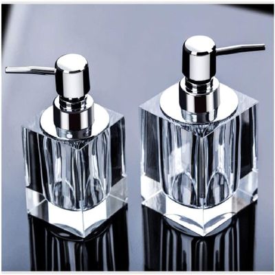 Ryakos Soap Dispenser Shower Dispenser, Bathroom Detergent Bottle, Manual Soap Dispenser, Soap Bottle Crystal Glass Soap Pump 1pc Hand Soap Dispenser Dish Soap Dispenser (Size : 100ml)