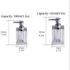 Ryakos Soap Dispenser Shower Dispenser, Bathroom Detergent Bottle, Manual Soap Dispenser, Soap Bottle Crystal Glass Soap Pump 1pc Hand Soap Dispenser Dish Soap Dispenser (Size : 100ml) view 2