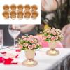 10PCS Wedding Centerpieces Table Decorations Vase 10cm/3.9" Tall Tabletop Metal Wedding Trumpet Flower Vase for Wedding Ceremony Party Birthday Event Home Decoration Wedding Flower Stand view 3