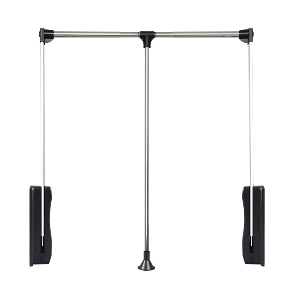 Adjustable Pull Down Closet Rod, Wardrobe Lift Collapsible Aluminium Retractable Cabinet Rail Lifter Hanger Organizer Storage System for Wardrobe Bedroom,S2,890to1210mm